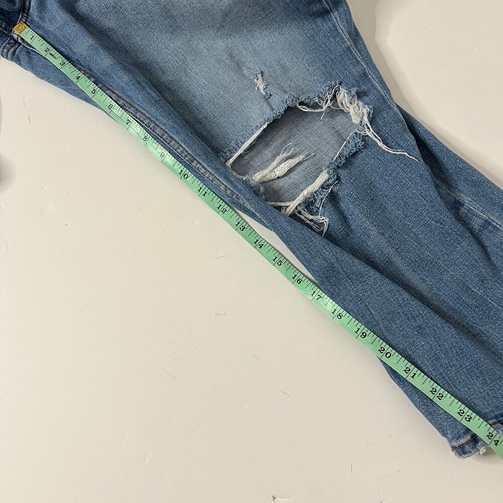 Abercrombie & Fitch Ankle Straight Jeans Plus Size 18 Short Light Wash Denim - Picture 9 of 9